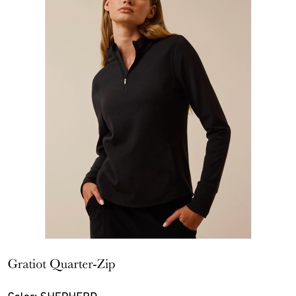 Greyson Shepherd Black Women's Quarter-Zip Sweatshirt